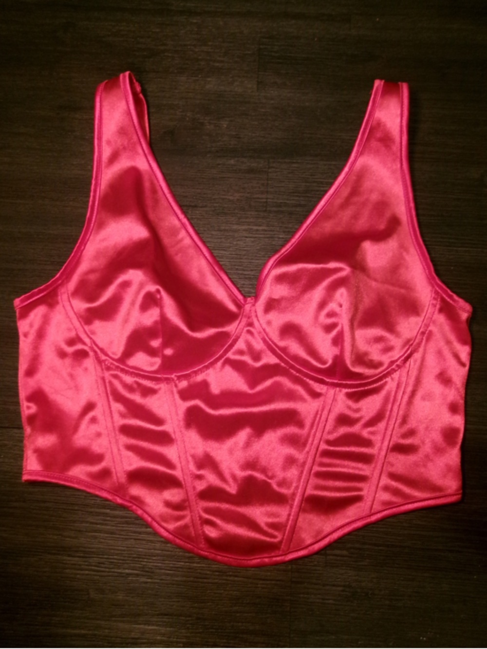 SHEIN Red Satin Corset